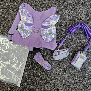 Toddler Harness Leash Butterfly Wings Purple‎